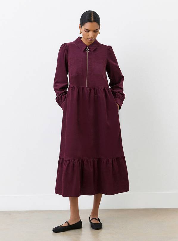 FINERY Callie Burgundy Dress 10